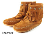 モカシン 通販 ミネトンカ Minnetonka ミネトンカモカシン ブーツ 定番 Boots Moccasin Minetonka サイドジップ ダブルフリンジ