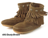 モカシン 通販 ミネトンカ Minnetonka ミネトンカモカシン ブーツ 定番 Boots Moccasin Minetonka サイドジップ ダブルフリンジ