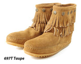 モカシン 通販 ミネトンカ Minnetonka ミネトンカモカシン ブーツ 定番 Boots Moccasin Minetonka サイドジップ ダブルフリンジ