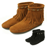 サイズ・カラー交換30日OK! 通販 ミネトンカモカシン ブーツ 定番 Boots Moccasin Minetonka サイドジップ ダブルフリンジ モカシン ミネトンカ Minnetonka