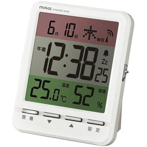 時計 電波 置時計 デジタル 通販 置き時計 電波時計 デジタル時計 見やすい 3色カラー液晶 温度表示 温度計 湿度表示 湿度計 アラーム 電子音 スヌーズ タッチセンサー式ライト カレンダー表示 電波受信状況表示 MAG マグ T-751 電波目覚まし時計 スペクトル インテリア