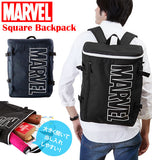 スクエアリュック MARVEL マーベル 通販 メンズ レディース アメコミ ロゴ マーベルコミック リュック リュックサック ボックス型 BOX型 通学 通勤 高校生 大学生 大容量 サイドファスナー付き マーベルコミック 仕切り付き 黒 ブラック 紺 ネイビー 旅行 おでかけ