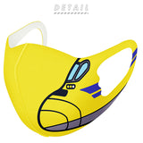新幹線 マスク 2枚入り 2パック 通販 子供 冷感 マス鉄 接触冷感 DrYELLOW n700s はやぶさ こまち かがやき ドクターイエロー 鉄道 グッズ キッズ サイズ 子ども こども 男の子