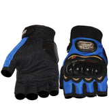 バイク グローブ スマホ 通販 バイクグローブ 夏用 メンズ レディース バイク手袋 手袋 指なし 春夏用 スマホ操作 おしゃれ バイカー 自転車 ナックルガード ブラック レッド ブルー バイク用品