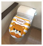 トイレフタカバー 洗浄暖房用 通販 おしゃれ かわいい トイレふたカバー トイレタリー ねこ 猫 キジトラ パンダ シロクマ 豆しば マメシバ レッサーパンダ いぬ 犬 イヌ キャラクター どうぶつ アニマル トイレファブリック ねこのしっぽの物語 豆しばワンコ物語 Panda's