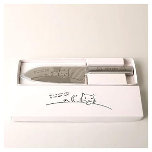 ネコ 三徳包丁 ねこ 猫 toa770-307time メルペール 定番 プレゼント モリブデン 小三徳 切れ味 万能 衛生的 かわいい 女性 小型 オールステンレス 食洗機 猫 ねこ ★ステンレス pere mere 包丁