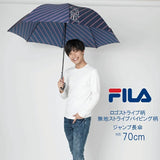 傘 メンズ 大きい 通販 耐風 ワンタッチ ジャンプ傘 ブランド FILA フィラ 10002814 耐風傘 ロゴ ストライプ 丈夫 折れにくい 耐風骨 70cm 8本骨 通勤 通学 雨傘 傘 雨傘 男性用 ファッション小物