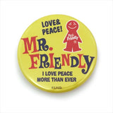 ミスターフレンドリー Mr.Friendly バッジ 通販 ミスターフレンドリーカフェ カンバッジ キャンバスバッグ デコレーション トートバッグ アクセサリー