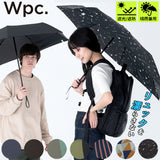 wpc 折りたたみ傘 通販 晴雨兼用傘 折りたたみ メンズ レディース リュック バックプロテクト アンブレラ ミニ BACK PROTECT FOLDING UMBRELLA  カーキ グレー ネイビー ブラック スクールストライプ ジオメトリーグレー クリスタル スプラッシュ ワールドパーティ