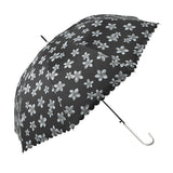 日傘 晴雨兼用 通販 完全遮光 58cm uv カット 花柄 傘 軽量 雨傘 おしゃれ レディース スリム 日よけ uvカット 長傘 通勤 雨の日 かさ カサ
