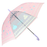 傘 子供用 女の子 通販 長傘 キッズ 55cm かわいい amusant sous la pluie グラスファイバー骨 雨傘 軽量 おしゃれ 可愛い ジュニア 子ども傘 丈夫 女子 女児 小学生 登校 小学校 通学 透明窓