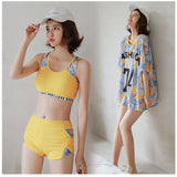 フィットネス水着 レディース 体型カバー 3点セット 通販 フィットネス 水着 セパレート ショートパンツ タンキニ タンク ビキニ 水着セット 体型カバー ママ水着 大人 かわいい 女性 ジム スポーツ スポーティ