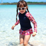 水着 女の子 セパレート 通販 2点セット 上下セット 上下 ラッシュガード 長袖 スカート パンツ キッズ 子供 かわいい 可愛い 子供水着 日焼け防止 女の子水着 ジュニア ジュニア水着 水遊び プール 海 海水浴 保育園 幼稚園 小学生