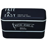 ランチボックス 2段 730ml Native Heart ネイティブハート 通販 お弁当箱 べんとうばこ かわいい おしゃれ かっこいい 入れ子式 いれこ式 横長 長方形 よこなが レンジ対応 電子レンジ対応 食洗機対応 コンパクト スリム シンプル カジュアル 下段280ml