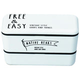 ランチボックス 2段 730ml Native Heart ネイティブハート 通販 お弁当箱 べんとうばこ かわいい おしゃれ かっこいい 入れ子式 いれこ式 横長 長方形 よこなが レンジ対応 電子レンジ対応 食洗機対応 コンパクト スリム シンプル カジュアル 下段280ml