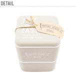 ランチボックス 2段 600ml Native Heart ネイティブハート 通販 お弁当箱 べんとうばこ かわいい おしゃれ かっこいい 入れ子式 いれこ式 四角形 しかく レンジ対応 電子レンジ対応 食洗機対応 遠足 ピクニック シンプル カジュアル 下段240ml 上段360ml