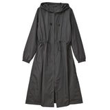 レインコート レディース 通販 おしゃれ 自転車 レイングッズ かわいい 通学 通勤 雨具 合羽 カッパ ブランド ニフティカラーズ 6035 コンパクト ロングコート シンプル