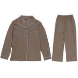 パジャマ レディース 通販 冬 部屋着 ルームウェア 上下 セットアップ 長袖 前開き おしゃれ かわいい 前開き 冬用 てろとろ シンプル 無地 秋冬 ナイトウェア