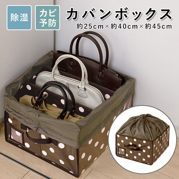 バッグ 収納 棚上 仕分け 通販 カバン収納 除湿 防カビ カビ予防 巾着 収納ケース 収納ボックス カバン除湿カビ予防ボックス O-1060 ワイズコーポレーション  収納ボックス 収納ケース 押入れ収納 収納家具