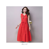 ワンピース ロング 通販 レディース 夏 夏用 きれいめ カジュアル 40代 50代 かわいい おしゃれ サマーワンピース ノースリーブ S M L XL 2XLサイズ 大きいサイズ 小柄 コットン リネン ロングワンピース