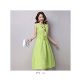 ワンピース ロング 通販 レディース 夏 夏用 きれいめ カジュアル 40代 50代 かわいい おしゃれ サマーワンピース ノースリーブ S M L XL 2XLサイズ 大きいサイズ 小柄 コットン リネン ロングワンピース