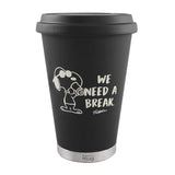 タンブラー 蓋付き おしゃれ 通販 保温 保冷 蓋付き ふた付き ステンレス スヌーピー SNOOPY マイボトル マグボトル かわいい 携帯コップ カップ オフィス 職場 魔法瓶 260ml アイボリー ブラック プレゼント  キャラクター 大人向け 携帯マグ 携帯ボトル