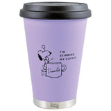タンブラー 蓋付き おしゃれ 通販 保温 保冷 蓋付き ふた付き ステンレス スヌーピー SNOOPY マイボトル マグボトル かわいい 携帯コップ カップ オフィス 職場 魔法瓶 260ml アイボリー ブラック プレゼント  キャラクター 大人向け 携帯マグ 携帯ボトル