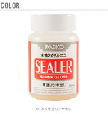ニス PADICO パジコ 通販 シーラー SEALER 水性ニス アクリルニス 水性アクリルニス 下塗り 仕上げ液 ツヤ出し ツヤ消し 耐水効果 合成樹脂塗料 100ml 絵具OK 粘土 紙 樹脂 金属 日本製