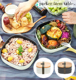 重箱 2段 通販 お重箱 おしゃれ お重 おせち 弁当箱 二段 ランチボックス 運動会 お弁当箱 かわいい シンプル 無地 白 ホワイト グレー シール容器 シール蓋 ピクニック 行楽 お花見 レジャー 3300ml 角マル 4人 5人 4～5人 晴れの日 ハレの日 普段使い 日常