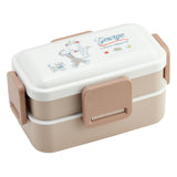 Skater スケーター 弁当箱 2段 ランチボックス キャラクター 通販 弁当 600ml ふわっと弁当箱 食洗機 電子レンジ レンジ 抗菌 仕切り スリム コンパクト 電子レンジ可 食洗機可 フタ ドーム型 くっつきにくい 汁漏れしにくい 4点ロック 収納 便利