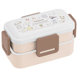 Skater スケーター 弁当箱 2段 ランチボックス キャラクター 通販 弁当 600ml ふわっと弁当箱 食洗機 電子レンジ レンジ 抗菌 仕切り スリム コンパクト 電子レンジ可 食洗機可 フタ ドーム型 くっつきにくい 汁漏れしにくい 4点ロック 収納 便利
