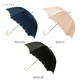 傘 レディース おしゃれ 通販 長傘 晴雨兼用傘 日傘 UVカット グラスファイバー 軽量 雨 レイングッズ 耐風 丈夫 婦人傘 かさ 梅雨 雨傘 大きめ かさ 58cm 大人 かわいい スカラップパール ハートライン プチスター カラフルリボン フリル