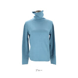 レディース ニット セーター 通販 洗える 長袖 ハイネック タートルネック ショート丈 軽量 伸縮性 滑らか シンプル 大きいサイズ 肌着 普段着 保温 リブニット ハイゲージ