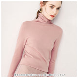 レディース ニット セーター 通販 洗える 長袖 ハイネック タートルネック ショート丈 軽量 伸縮性 滑らか シンプル 大きいサイズ 肌着 普段着 保温 リブニット ハイゲージ