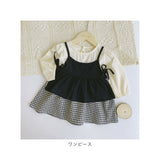 ベビー カーディガン ロンパース セット 女の子 通販 ２点セット 子供ドレス ワンピース 長袖 ベビー服 チェック柄 ふんわり 子供服 赤ちゃん 春 夏 子供 子ども こども おでかけ シンプル