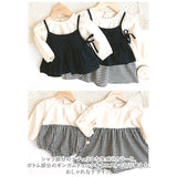 ベビー カーディガン ロンパース セット 女の子 通販 ２点セット 子供ドレス ワンピース 長袖 ベビー服 チェック柄 ふんわり 子供服 赤ちゃん 春 夏 子供 子ども こども おでかけ シンプル