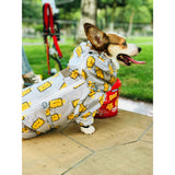 コーギー 服 通販 レインコート ドックウェア コーギー専用 つなぎ服 カバーオール カッパ ジャケット服 小型犬 中型犬 防水 防寒 短足 泥除け 散歩 寒さ対策 ペット服 犬服