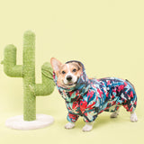 コーギー 服 通販 レインコート ドックウェア コーギー専用 つなぎ服 カバーオール カッパ ジャケット服 小型犬 中型犬 防水 防寒 短足 泥除け 散歩 寒さ対策 ペット服 犬服