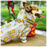 コーギー 服 通販 レインコート ドックウェア コーギー専用 つなぎ服 カバーオール カッパ ジャケット服 小型犬 中型犬 防水 防寒 短足 泥除け 散歩 寒さ対策 ペット服 犬服