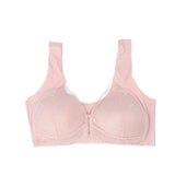 ブラ ノンワイヤ 前開き レース 通販 レディース ブラジャー 前あき フロントホック 脱着簡単 肩ひも太め ずり落ちにくい 食い込みにくい ズリ落ちにくい くい込みにくい らくらく ラクラク 下着 肌着 インナー