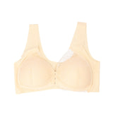 ブラ ノンワイヤ 前開き レース 通販 レディース ブラジャー 前あき フロントホック 脱着簡単 肩ひも太め ずり落ちにくい 食い込みにくい ズリ落ちにくい くい込みにくい らくらく ラクラク 下着 肌着 インナー