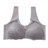 ブラ ノンワイヤ 前開き レース 通販 レディース ブラジャー 前あき フロントホック 脱着簡単 肩ひも太め ずり落ちにくい 食い込みにくい ズリ落ちにくい くい込みにくい らくらく ラクラク 下着 肌着 インナー