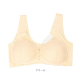 ブラ ノンワイヤ 前開き レース 通販 レディース ブラジャー 前あき フロントホック 脱着簡単 肩ひも太め ずり落ちにくい 食い込みにくい ズリ落ちにくい くい込みにくい らくらく ラクラク 下着 肌着 インナー