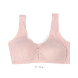 ブラ ノンワイヤ 前開き レース 通販 レディース ブラジャー 前あき フロントホック 脱着簡単 肩ひも太め ずり落ちにくい 食い込みにくい ズリ落ちにくい くい込みにくい らくらく ラクラク 下着 肌着 インナー