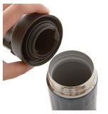コーヒーボトル 420ml QAHWA カフア 通販 ステンレスボトル コーヒー用 マイボトル 保冷 保温 ワンタッチボトル おしゃれ かわいい シンプル テフロン加工 洗いやすい 汚れにくい ワンタッチ ロック付き 直飲み ダイレクトボトル スリムボトル コーヒーボトル 珈琲 COFFEE