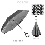 逆さ傘 通販 メンズ レディース 長傘 おしゃれ さかさ傘 逆さがさ 60cm 8本骨 シンプル かわいい 自立 C型持ち手 ハンズフリー 反対傘 逆折式 車 バス 電車 逆さに開く 濡れない 濡らさない リバースアンブレラ