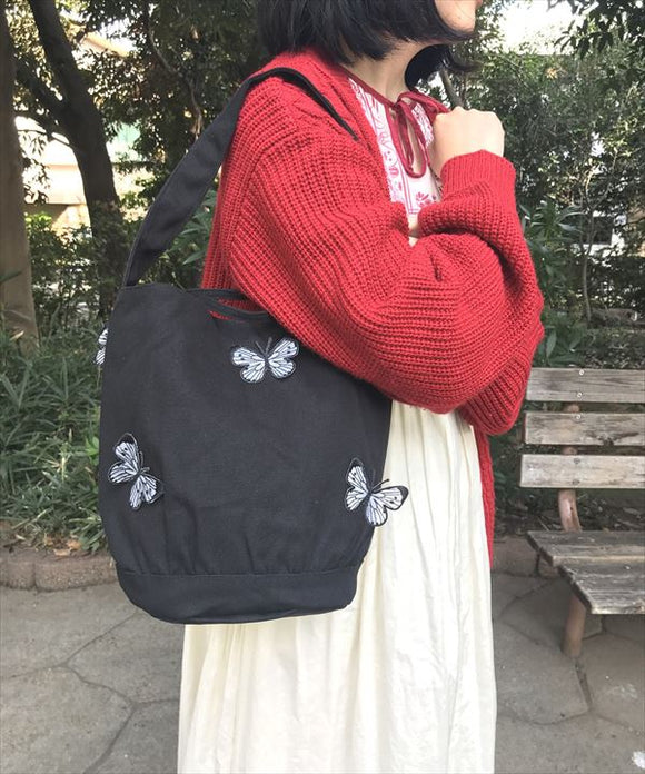 Rootote ルートート トートバッグ 通販 サイドポケット ROUND ラウンド レディース 2way ショルダー 丸底 チョウ おしゃれ  マザーズバッグ ママ - バックヤードファミリー