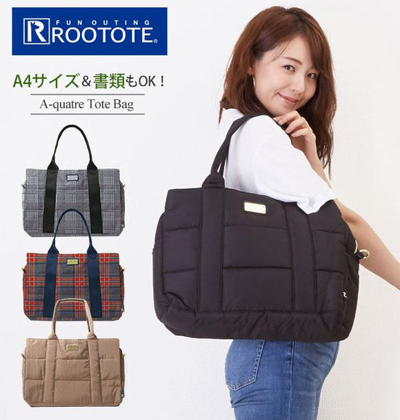 トートバッグ レディース ブランド 通販 ROOTOTE ルートート 大きめ 布 A4 おしゃれ 通勤 軽い 通学 軽量 アーキャトル ワイド 横型 大容量 チェック 鞄 かばん バック カバン - バックヤードファミリー