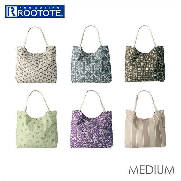 ルートート トートバッグ 通販 ROOTOTE レディース 大きめ A4 通勤 通学 大容量 肩掛け おしゃれ シンプル 大人 かわいい 布 キャンバス カジュアル ナチュラル MIDIUM ミディアム マルシェ 1906 EU.ミディアムマルシェB レディースバッグ - バックヤードファミリー