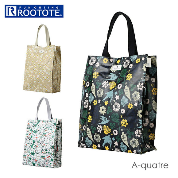ルートート アーキャトル 通販 ROOTOTE レディース トートバッグ A4 通勤 通学 A-quatre 1915 EU A4アーキャトル ラミネート-B 撥水 はっ水 軽量 軽い おしゃれ 大人 かわいい レッスンバッグ マチ広 箱マチ - バックヤードファミリー
